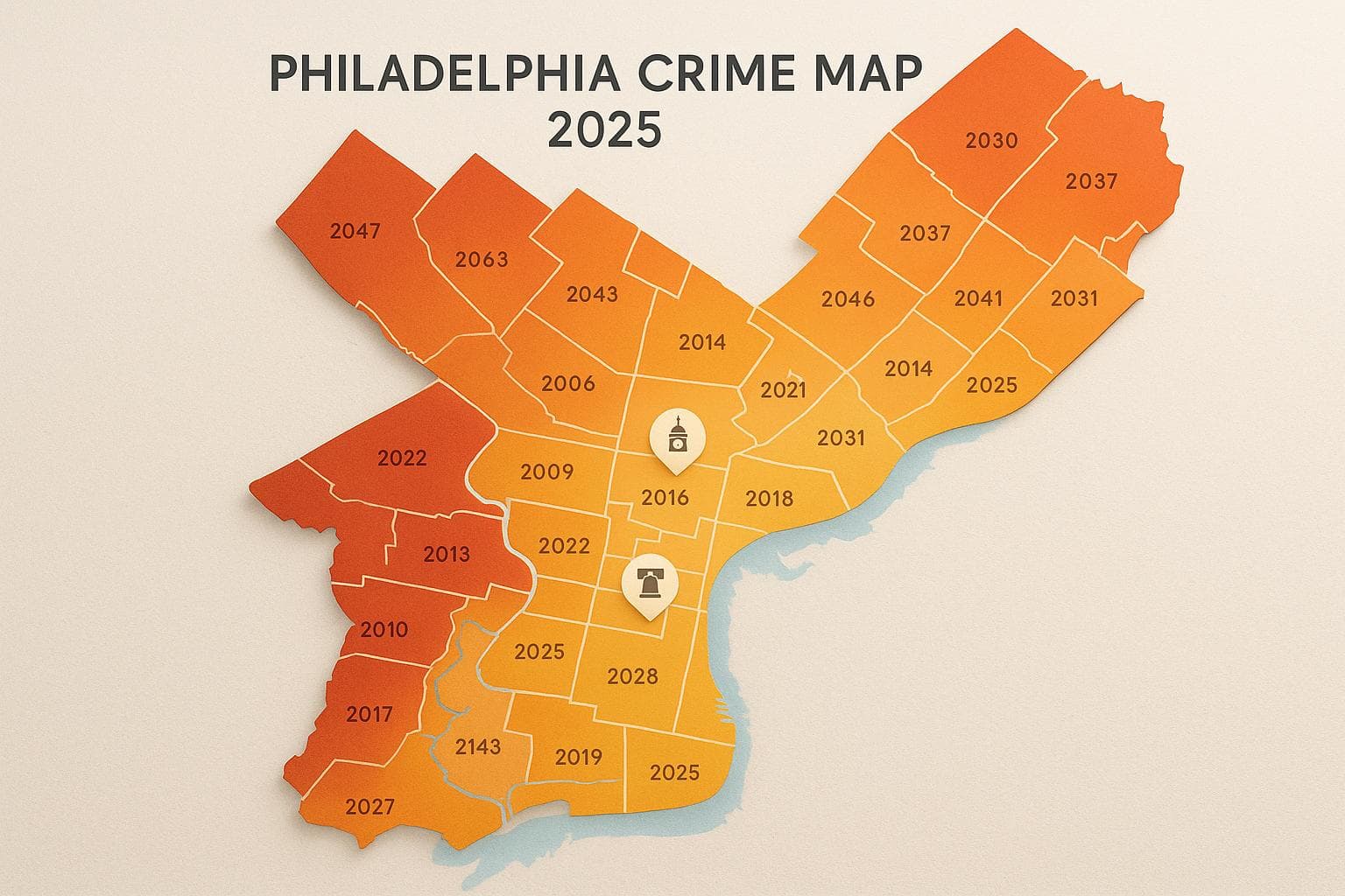 Philadelphia Crime Map 2026 – Safest & Riskiest Areas | AdensZip